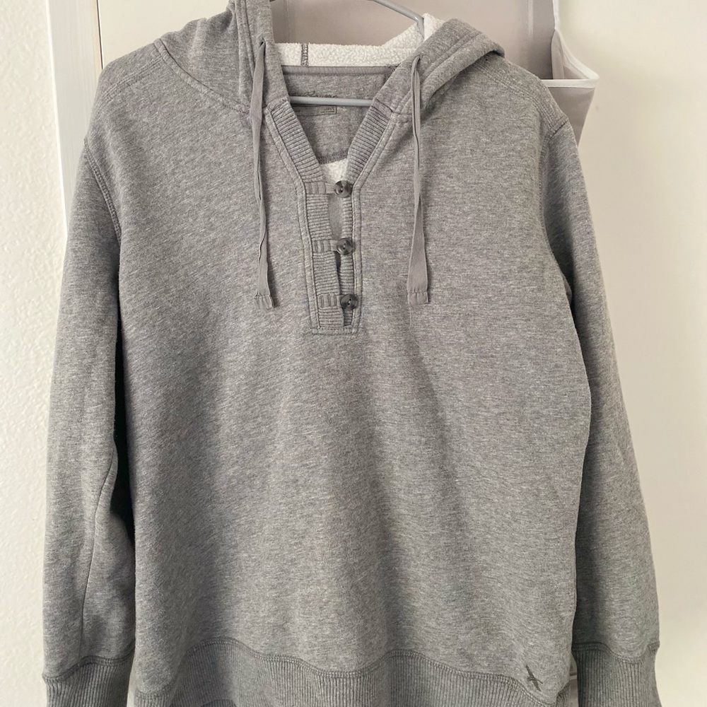 Gray Button Up Sweater